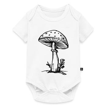 Champignon - Illustration - Body à manches courtes Premium Bébé - blanc - Devant