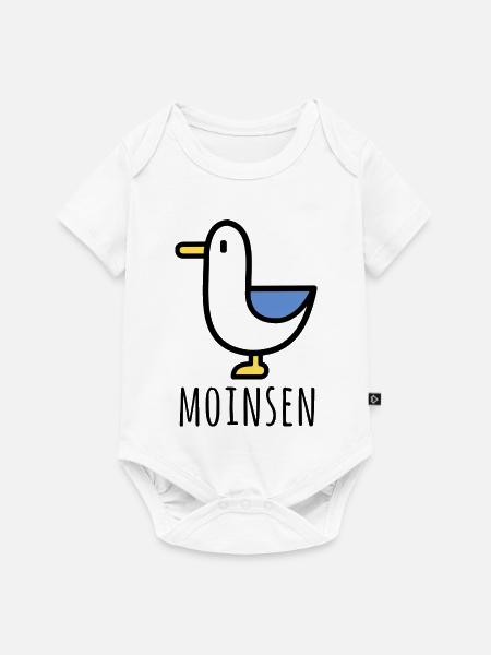 Moinsen Möwe Print - Baby Premium Kurzarmbody - Weiß