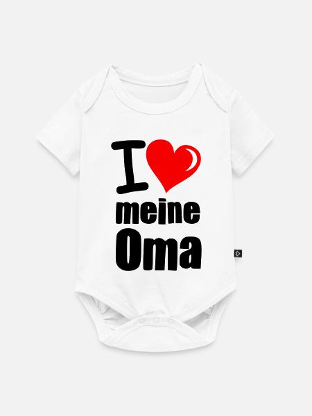 I Love meine Oma - Baby Premium Kurzarmbody - Weiß