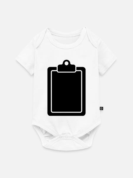 Klemmbrett - Baby Premium Kurzarmbody - Weiß