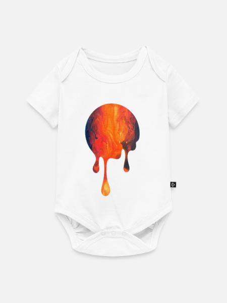Tropfende Glutblüte - Baby Premium Kurzarmbody - Weiß
