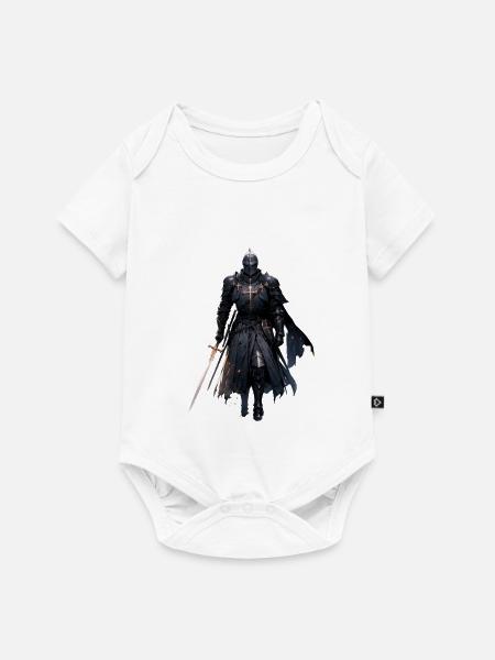 Dunkler Kreuzritter-Krieger - Baby Premium Kurzarmbody - Weiß
