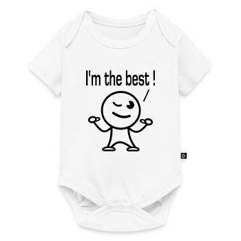i'm the best - Body à manches courtes Premium Bébé - blanc - Devant