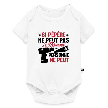 Si Pépère ne peut pas le Réparer, Papy Bricoleur - Body à manches courtes Premium Bébé - blanc - Devant