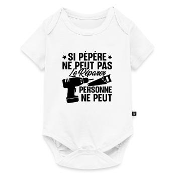 Si Pépère ne peut pas le Réparer, Papy Bricoleur - Body à manches courtes Premium Bébé - blanc - Devant