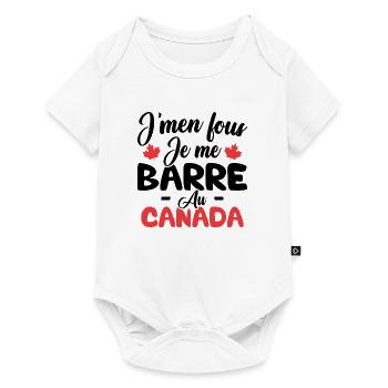 J'men fous je me barre au canada - Body à manches courtes Premium Bébé - blanc - Devant