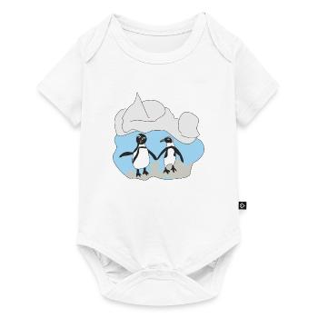 Deux pingouins - Body à manches courtes Premium Bébé - blanc - Devant