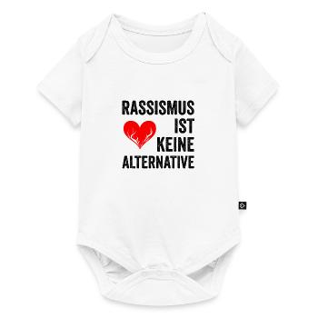 Rassismus ist keine Alternative - Baby Premium Kurzarmbody - Weiß - Vorne