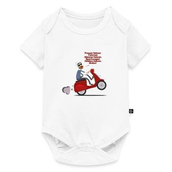 Scooter riding - Baby Premium short-sleeve bodysuit - white - Front