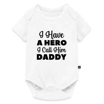 J’ai un héros que je l’appelle papa - Body à manches courtes Premium Bébé - blanc - Devant