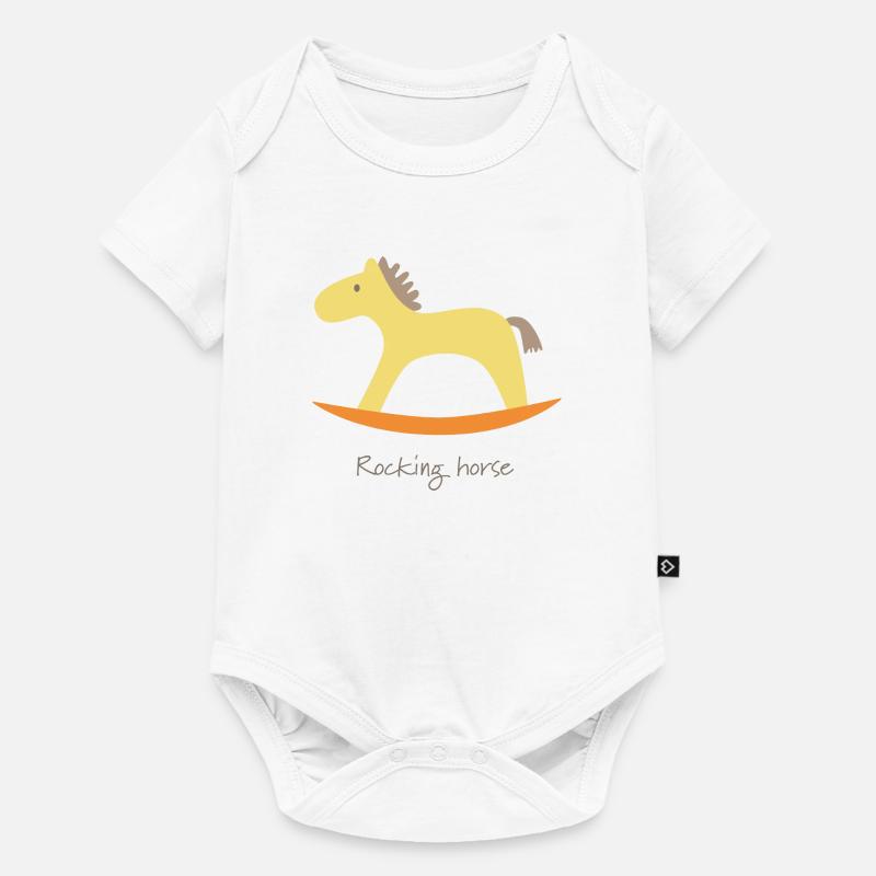 Cheval à bascule - Body à manches courtes Premium Bébé - blanc