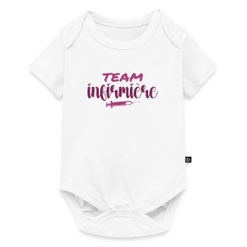 Team Infirmière - Body à manches courtes Premium Bébé - blanc - Devant