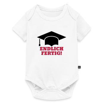 Doktorhut Endlich fertig Promotion Doktorarbeit - Baby Premium Kurzarmbody - Weiß - Vorne
