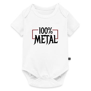 100 Heavy Metal - Baby Premium short-sleeve bodysuit - white - Front