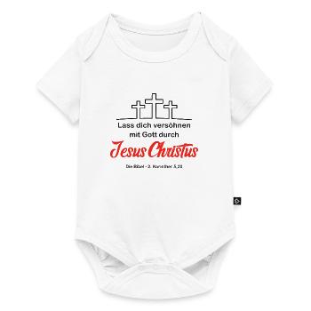 Lass dich versöhnen durch Jesus Christus (V.2) - Baby Premium Kurzarmbody - Weiß - Vorne