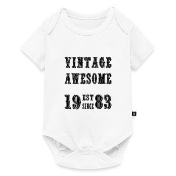 Vintage Awesome EST SINCE 1983 Birthday - Baby Premium short-sleeve bodysuit - white - Front