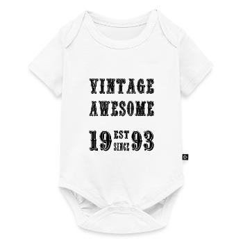 Vintage Awesome EST SINCE 1993 Birthday - Baby Premium short-sleeve bodysuit - white - Front