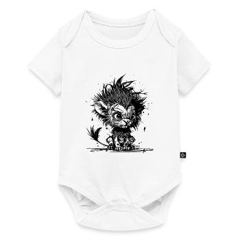 Câlins petits méchants enfants lion à crinière - Body à manches courtes Premium Bébé - blanc - Devant