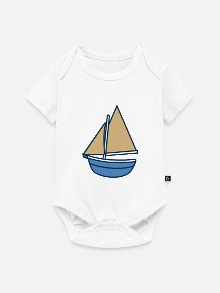 Segelboot - Baby Premium Kurzarmbody - Weiß