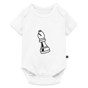 Pièce d'échecs évêque blanc - Body à manches courtes Premium Bébé - blanc - Devant
