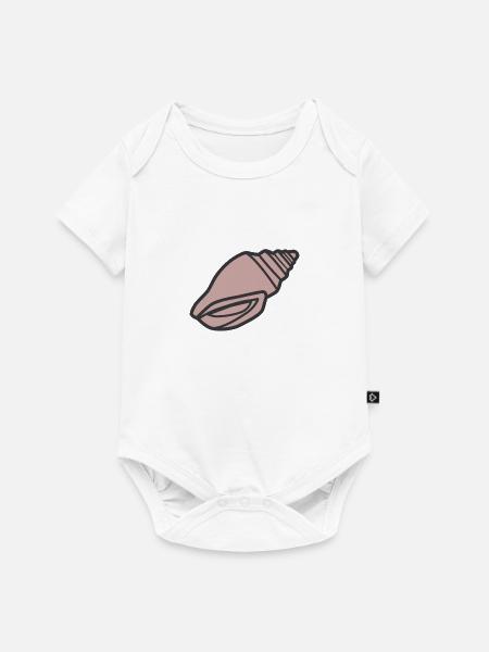 Muschel - Baby Premium Kurzarmbody - Weiß