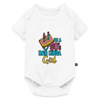 I’m a 90's R&b Kinda Girl - Body à manches courtes Premium Bébé - blanc - Devant