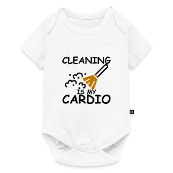 Cleaning Is My Cardio - Baby Premium short-sleeve bodysuit - white - Front