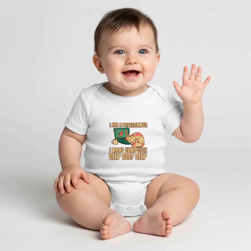 I Are A Programmer I Make Computer Beep Boop Beep Baby Premium Kurzarmbody