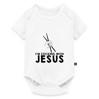 I'm Sticking With Jesus - Baby Premium short-sleeve bodysuit - white - Front
