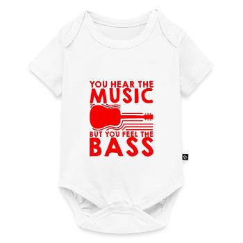 Vous entendez la musique mais vous sentez la basse 2 - Body à manches courtes Premium Bébé - blanc - Devant