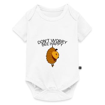 Don't Worry Bee Happy 25 - Baby Premium short-sleeve bodysuit - white - Front