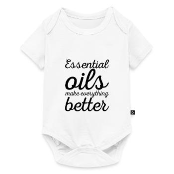 Essential Oils Make Everything Better 5 - Baby Premium Kurzarmbody - Weiß - Vorne