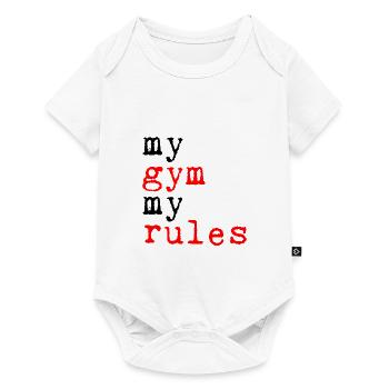 Ma salle de sport, mes règles 5 - Body à manches courtes Premium Bébé - blanc - Devant