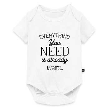Tout ce dont vous avez besoin est déjà à l’intérieur - Body à manches courtes Premium Bébé - blanc - Devant