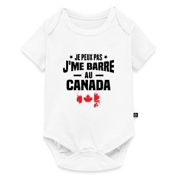 Je peux pas, j'me barre au canada - Body à manches courtes Premium Bébé - blanc - Devant