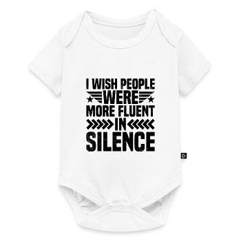 J’aimerais que les gens soient plus à l’aise dans le silence 2 - Body à manches courtes Premium Bébé - blanc - Devant