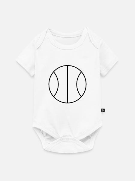 Basketball Linien - Baby Premium Kurzarmbody - Weiß
