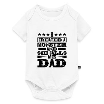 J’ai créé un monstre et elle m’appelle papa - Body à manches courtes Premium Bébé - blanc - Devant