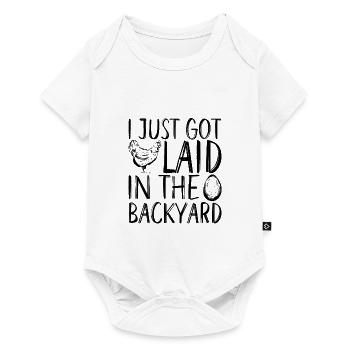 I Just Got Laid In The Backyard - Baby Premium short-sleeve bodysuit - white - Front