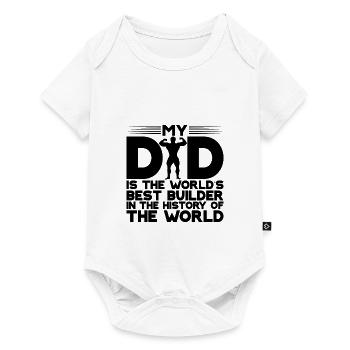 Mon père est le meilleur constructeur du monde 1 - Body à manches courtes Premium Bébé - blanc - Devant