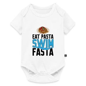 Eat Pasta Swim Fasta 10 - Baby Premium Kurzarmbody - Weiß - Vorne