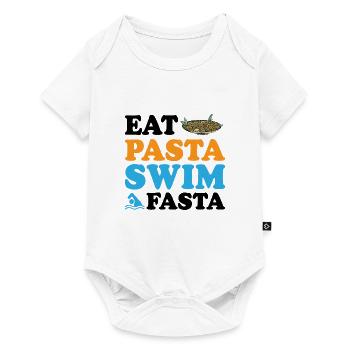 Eat Pasta Swim Fasta 9 - Baby Premium Kurzarmbody - Weiß - Vorne