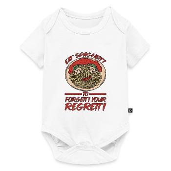 Mangez des spaghettis pour oublier vos regrets 5 - Body à manches courtes Premium Bébé - blanc - Devant