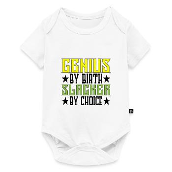 Génie de naissance fainéant par choix 5 - Body à manches courtes Premium Bébé - blanc - Devant