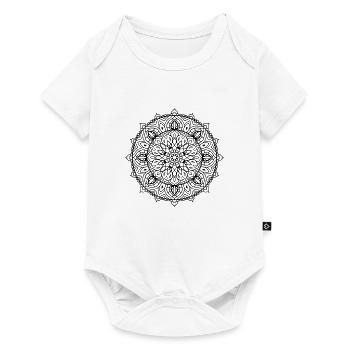 Fleur Mandala - Body à manches courtes Premium Bébé - blanc - Devant