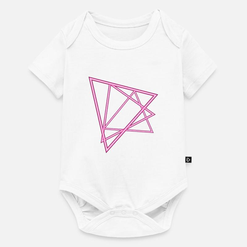 Triangles au néon - Body à manches courtes Premium Bébé - blanc