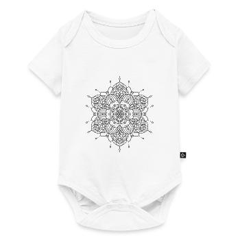 Fleurs Mandala - Body à manches courtes Premium Bébé - blanc - Devant