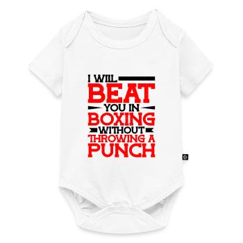 vous battra en boxe sans lancer un coup de poing - Body à manches courtes Premium Bébé - blanc - Devant