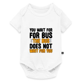 Vous attendez le bus Le bus n’attend pas 3 - Body à manches courtes Premium Bébé - blanc - Devant