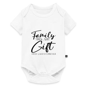 La famille est un cadeau qui dure pour toujours - Body à manches courtes Premium Bébé - blanc - Devant